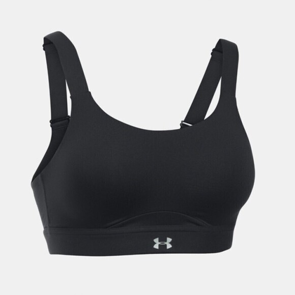 Under Armour Black Eclipse High Impact Sports Bra Hook And Loop Back Closure - Picture 16 of 16